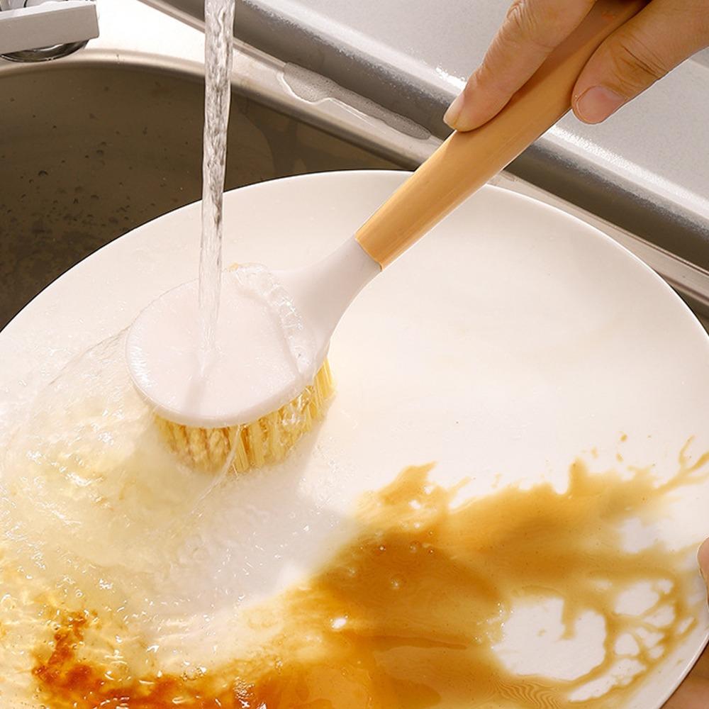 2pcs Long Handle Long Handle Dish Scrubber Plastic Kitchen Scrub Brush  Kitchen Cleaning