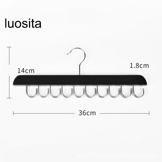 Tie Storage Rack Scarf Belt Holder with Multiple Hooks, 360-Degree Rotating, Multifunctional Closet Belt Hanger Storage Holder