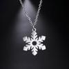 Lemegeton Snowflake Necklace Stainless Steel Jewelry Snow Pendant for Women Choker Valentine's Day Gifts 2026 Trend Accessories