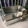 Stainless Steel Jumbo Cat Litter Box Open Type Cat Bedpans Low-Entry Kitty Toilet with Anti-Splash Design Pet Potty for Kittens