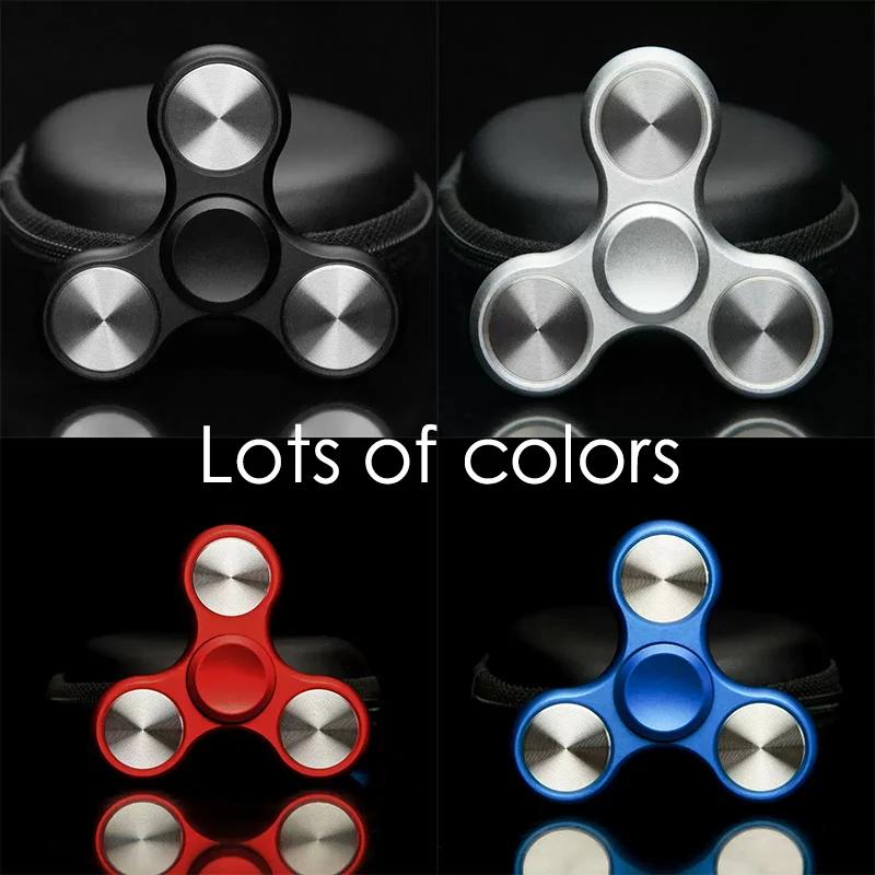 Kid Metal Spinner Three-leaf Finger Pressure Gyro Toy EDC Autism ADHD Finger Gyro Metal Bearing Decompression Christmas Gift