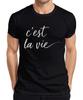 Cest La Vie Französisches Sprichwort Kalligraphie Handlettering Minimal Unisex T-Shirt