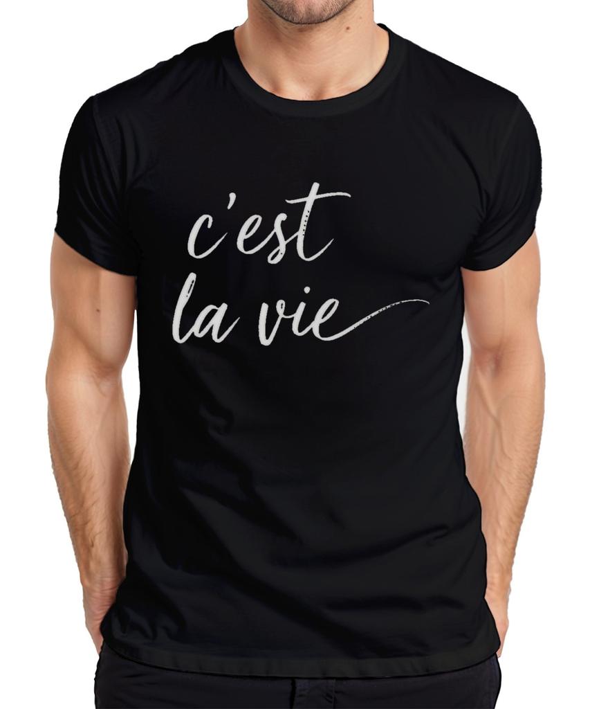 Cest La Vie French Saying Calligraphy Handlettering Minimal Unisexs T Shirt