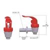 1 SET 12mm Rubinetto in Plastica per Bottiglia di Vino Fusto di Vino Serbatoio per Acqua Valvola Erogatore di Bevande TAS