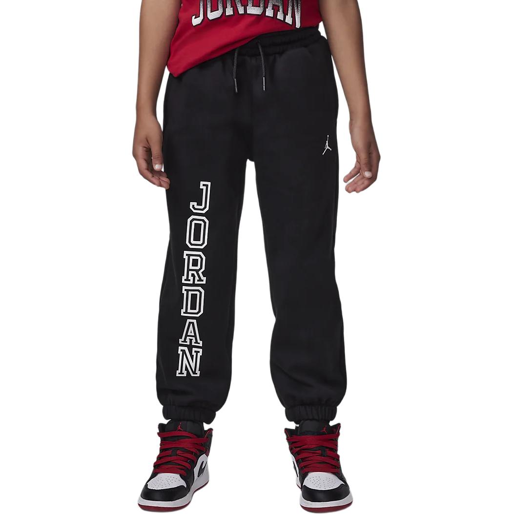 Jordan Full Length Pants Sport Fleece Lined Letter Knitted Fabric Casual Black Children Aged 3 7 Years Old HV1565-010 7