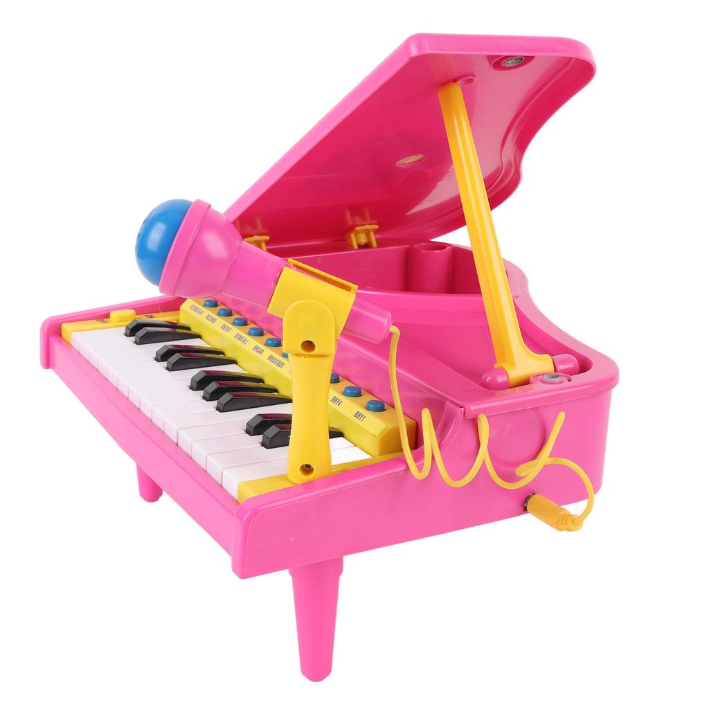 23 Tasten Elektronisches Klavierspielzeug Multifunktionales Kleinkind Lernklavier mit Mikrofon 15 Demo-Songs