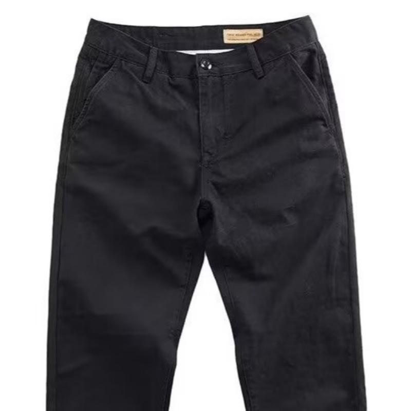 May Kaji elastic casual pants men's retro heavy loose straight solid color versatile tooling trousers tide