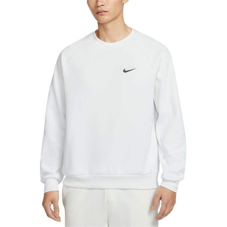 Nike Dri-Fit Logo Pullover Crewneck Sweatshirt Men Sweatshirt White HV8215121