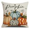 Linen Thanksgiving Printed Pillow Cover Cartoon Soft Throw Pillow Cover Comfortable Festive Decorative