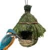 Hand-Woven Grass Bird Nest - Bird-Friendly Eco Hanging Home, All-Natural Garden Decor for Wildlife Sanctuary & Patio Ornament