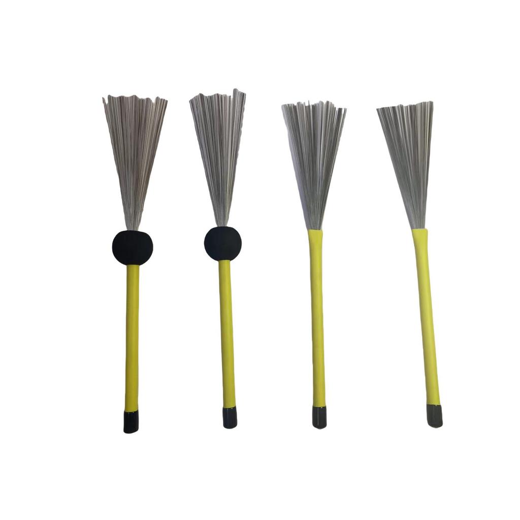 Percussion Accessories: Box Drum Sticks & Retractable Steel Wire Brushes