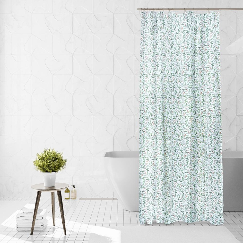 Bathroom Shower Curtain for Bathtub Shower Hooks 180x200 Cm