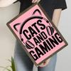 Cats and Gaming Headphone Design Metal Tin Sign Wall Art for Living Room Bedroom Home Decor