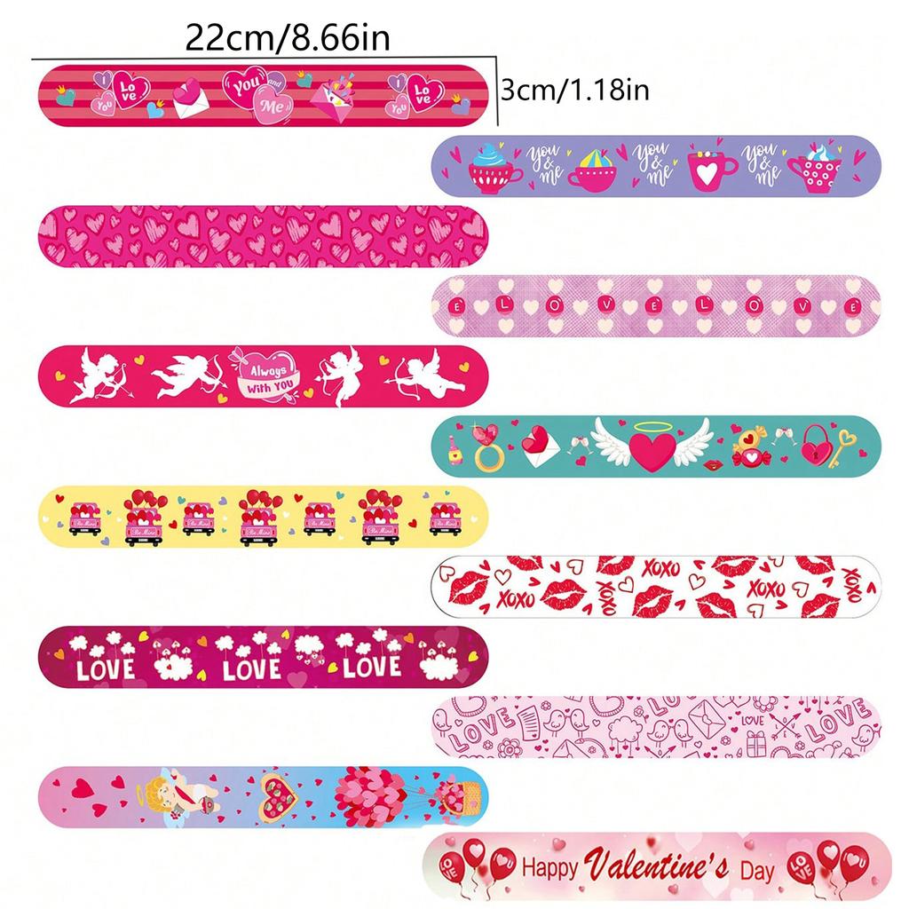 1set Mixed Valentine's Day Love Heart Wristband and Valentine's Day Cash Pull Gift Box Money Pulling Surprise Box