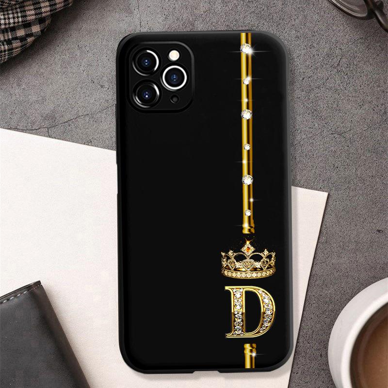 Custodia per telefono 26 lettere in oro rosa per iPhone Samsung Galaxy Redmi Xiaomi Oppo OnePlus Nota SA 7 8 9 10 11 12 13 14 20 21 22 23 53 54 Pro Max Plus Ultra