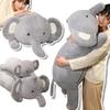 60-120cm Simulation Giant Round Elephant Plush Doll Pillow Warm Hug Fat Animal Plush Doll Home Decoration Gift For Girlfriend
