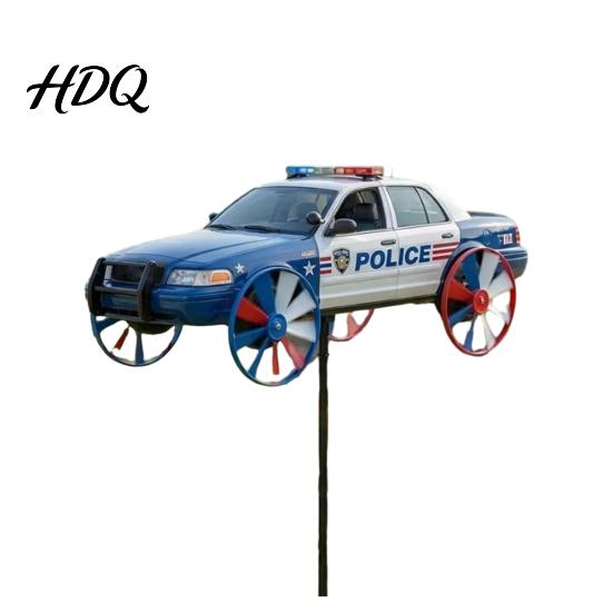 Wind Spinner Garden for Outside Big Foot Riding Motorcycle/Truck/Airplane Metal Rotatable Patio Yard Windmill with Stake Retro Courtyard Porch