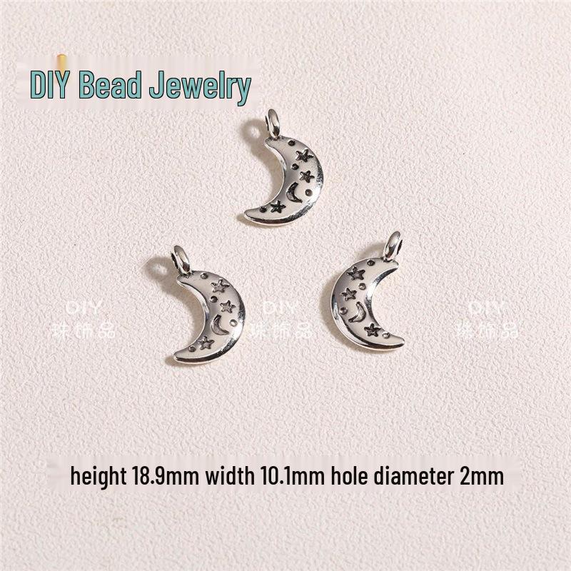 Moon Series Hollow Pendant Charms for DIY Beaded Jewelry