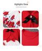 Girls' Red Patchwork Two-Piece Set: Bow Cardigan & Dress