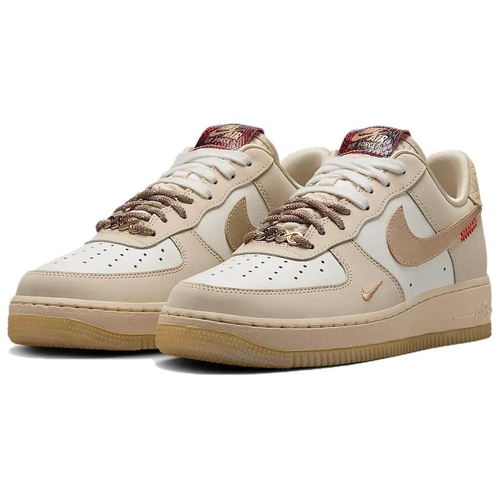 Nike Womens Air Force 1 07 LX Year of the Snake Women Sneakers Tan Sail Light-Khaki HV5990-172