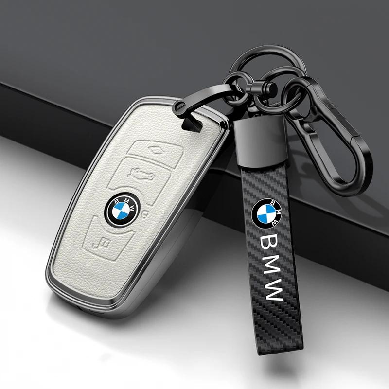 BBJH7 Car Key Case for BMW 216i F46 X1 X2 X3 X5 X6 GT 2 5 6 7 Series 3 4 Buttons Smart Keyless Remote Control Fobs Protector Cover