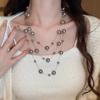 Elegant Double Layer Simulated Pearl Sweater Necklace for Women Female Collares Long Chain Necklace