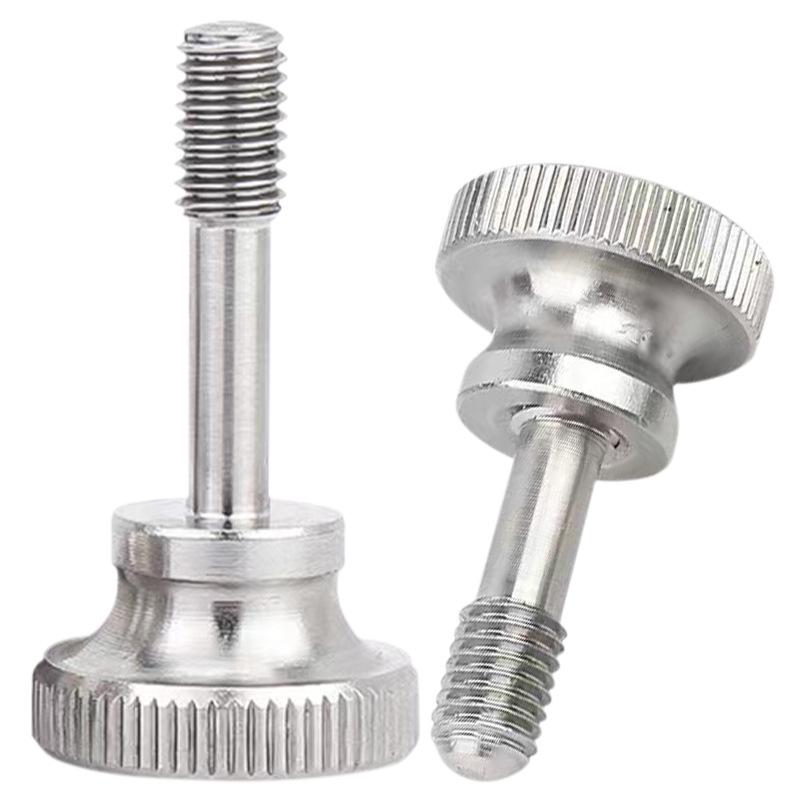 Anti-Slip Knurled Hand-Tightened Step Bolts - 304 Stainless Steel M3/M4/M5/M6/M8