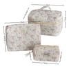 New Korean Style Cosmetic Bag Multi-size Pink Bow Travel Storage Bags Plaid Zipper Stationery Pouch for Women Girls