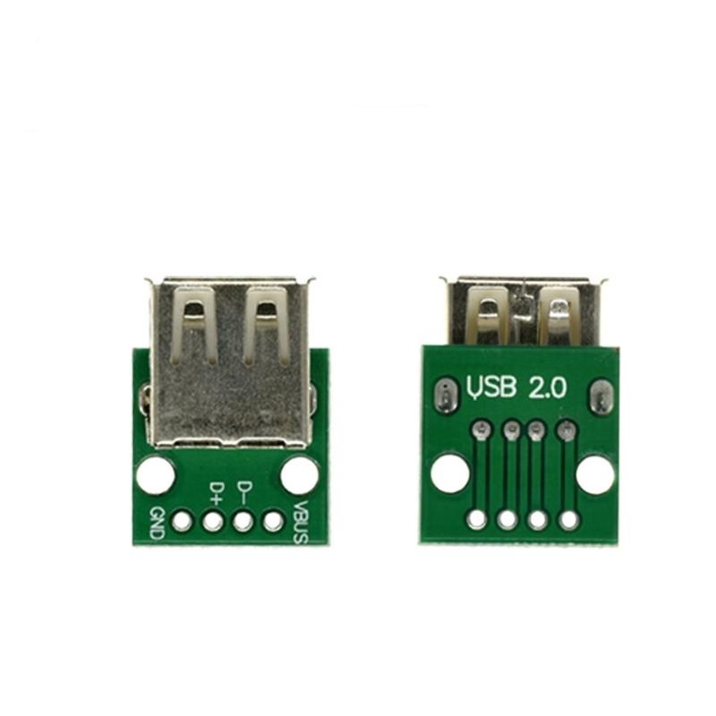 10Pcs/Lot MICRO MINI5P Type-c USB USB2.0 To Dip Female B-type Square Interface Printer Mike PCB Converter Adapter Breakout Board