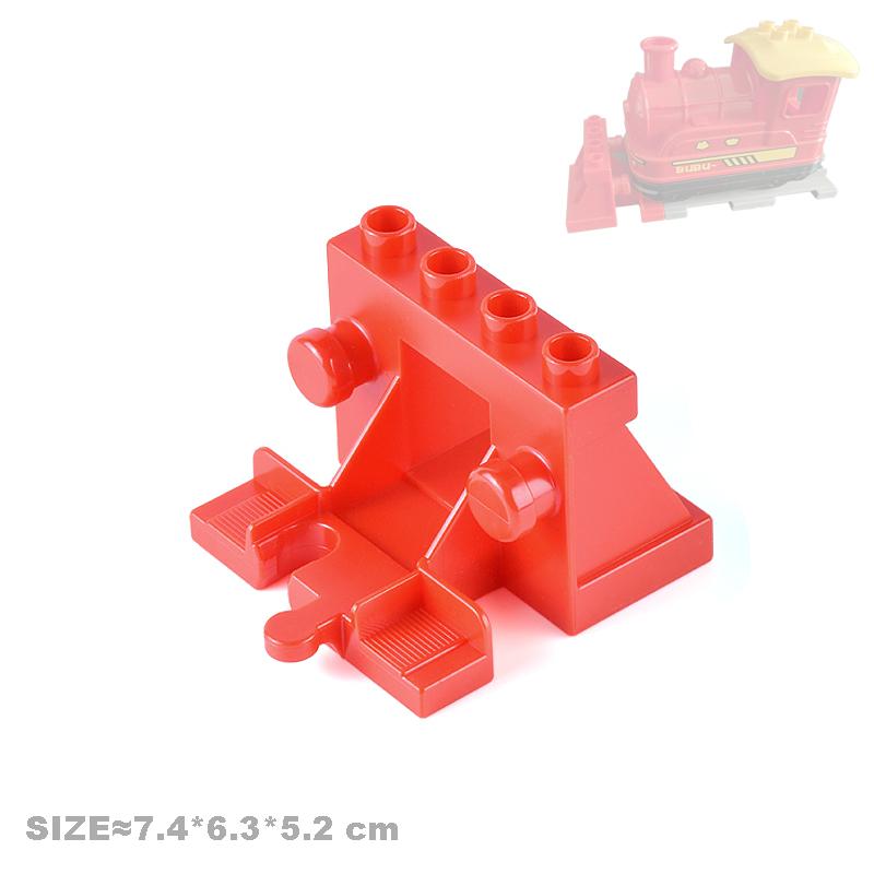 Big Building Block Accessories Compatible Duplos Houses Villas Construction Gear Rotate Connection Children Assembly Parts Toys