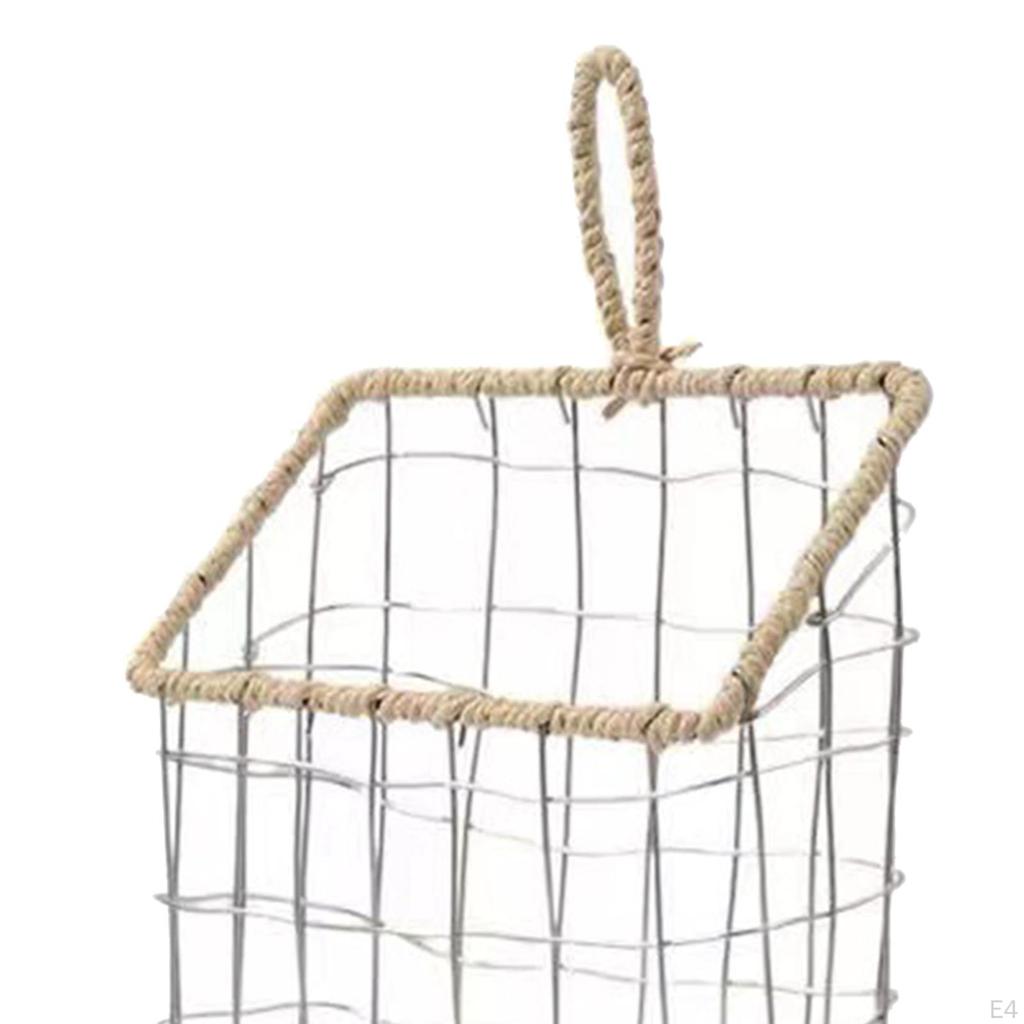 Hanging Storage Basket Rack Decors with Hook Shelf Holder for Dormitory