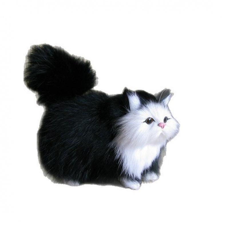 Niedliche Simulations-Katzen-Plüschtiere Weiches Stoff-Kätzchen-Modell Falsche Katze Realistische Tiere für Kinder Mädchen Geburtstags- Valentinstagsgeschenk