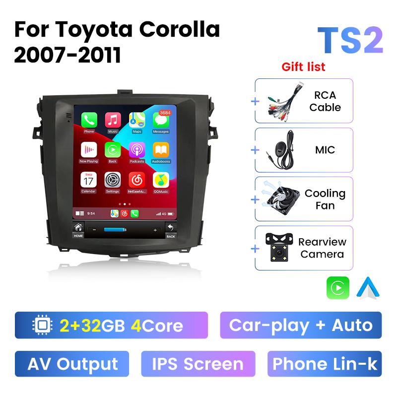 NaviFly pentru Tesla Ecran Vertical Radio Auto pentru Toyota Corolla 10 E140 E150 2006-2013 Carplay Player Multimedia Navigare GPS