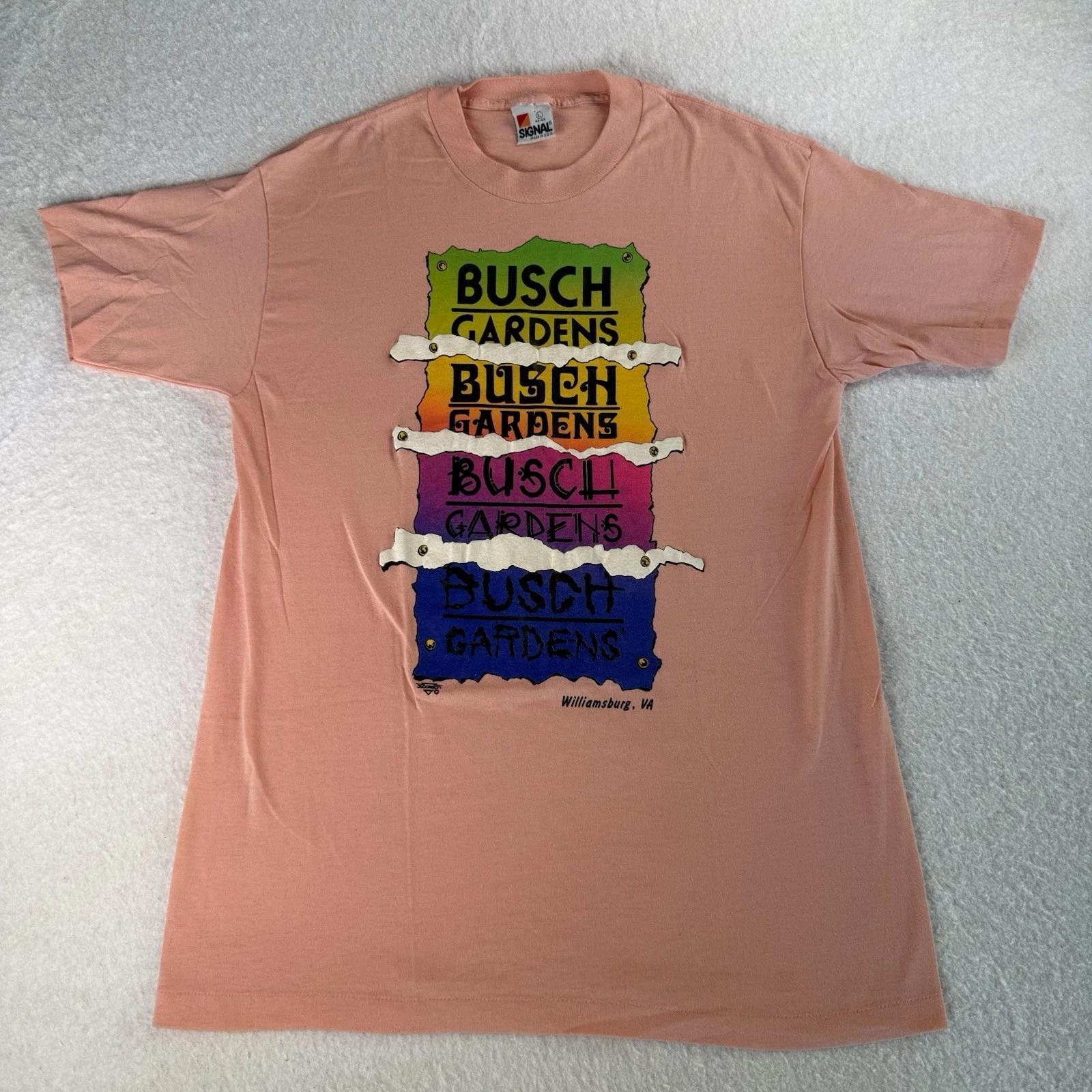 

Vintage 80s Busch Gardens Graphic Shirt Single Stitch Soft Thin Made In USA L 4XL