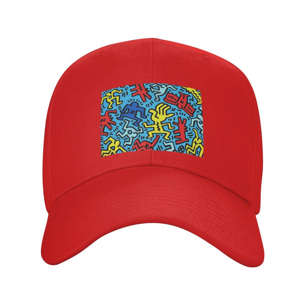 Лучшие Друзья Haring Геометрический Граффити Бейсболки Snapback Мужские Женские Кепки Кепка для Улиц Бейсболка Кепка One Size