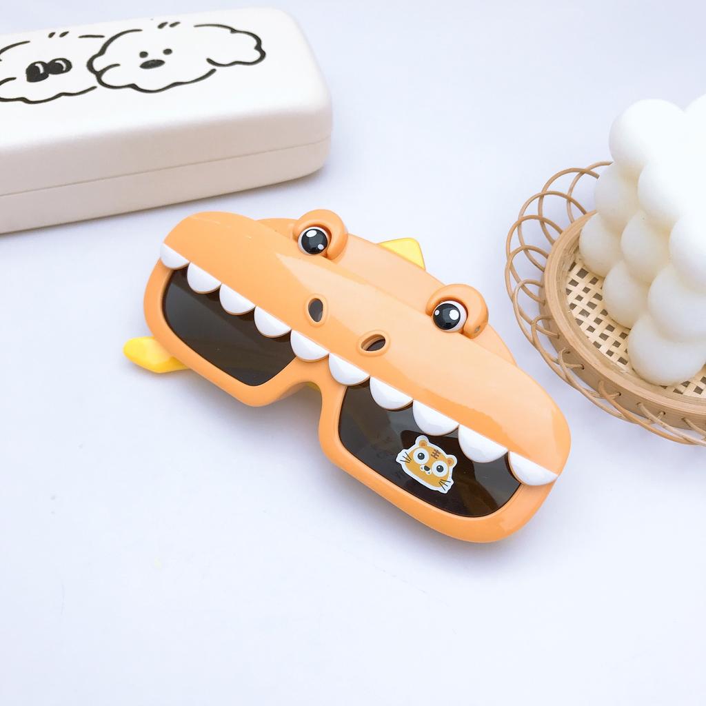 Soft Silicone Children'S Sunglasses Boys Cartoon Flip Dinosaur Polarized Sunglasses Glasses