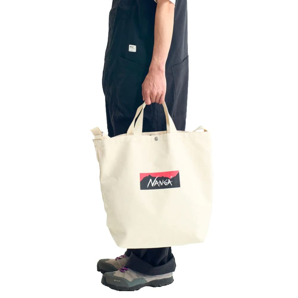 Logo Canvas Tote 2WAY Bag NANGA LOGO CANVAS TOTE 2 WAY BAG N1G2NTN4 NATURAL Tote Bag [NANGA]