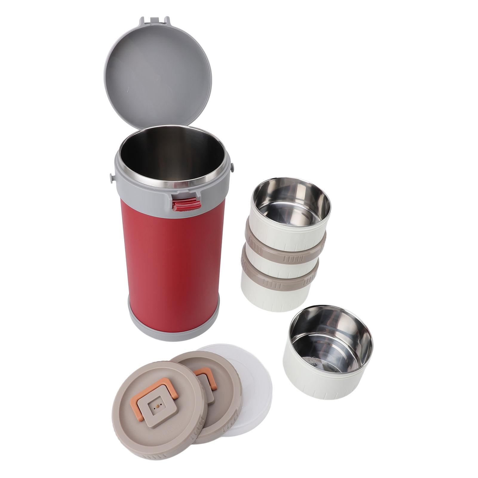 

Insulated Jar 2.9L 304 Stainless Steel Microwave Safe Leakproof Stackable Lunch Box with Strap Handle Insulated Vacuum Food Jar for School