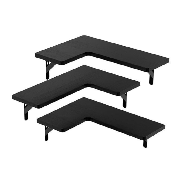 Versatile Corner Floating Shelf Versatile Corner Floating Shelf Wood Rack for Bathroom Kitchen Bedroom Storage