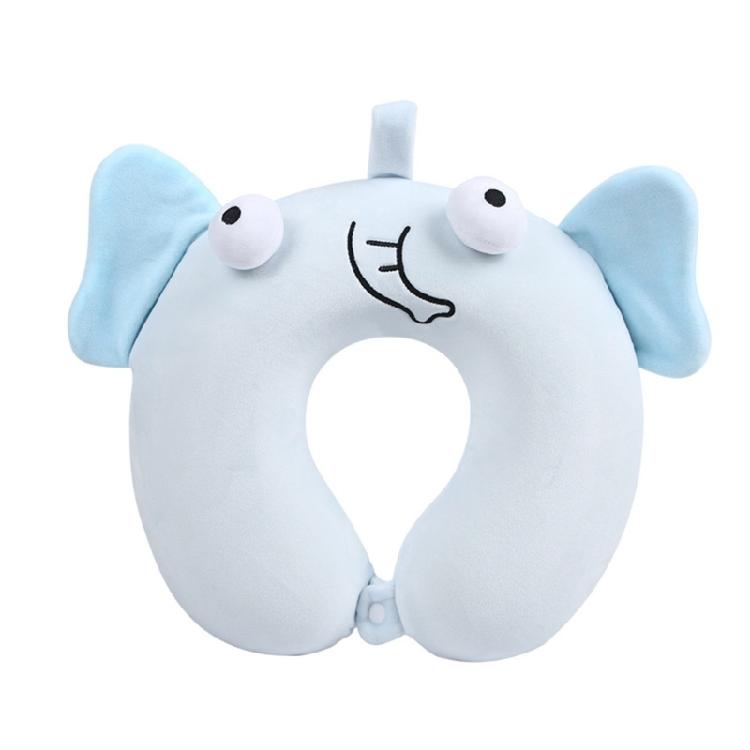 Cuscino da Viaggio a Forma di U Cuscino in Memory Foam Animale Peluche Poggiatesta Supporto per il Collo