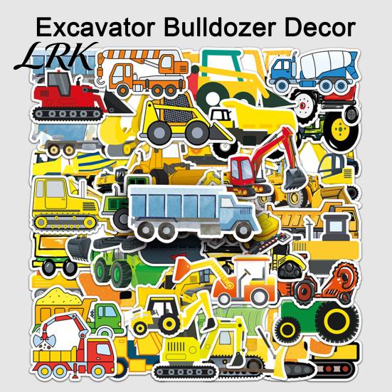Waterproof PVC Graffiti Stickers 50PCS Engineering Vehicle Stickers, Construction Truck Reward for Teachers Decals, Colorful DIY Craft Supplies