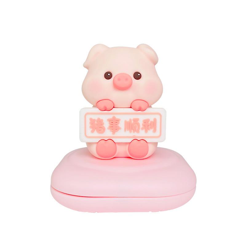 Resin Adorable Pig Aromatherapy Statue Perfect For Office Car And Home Decoration