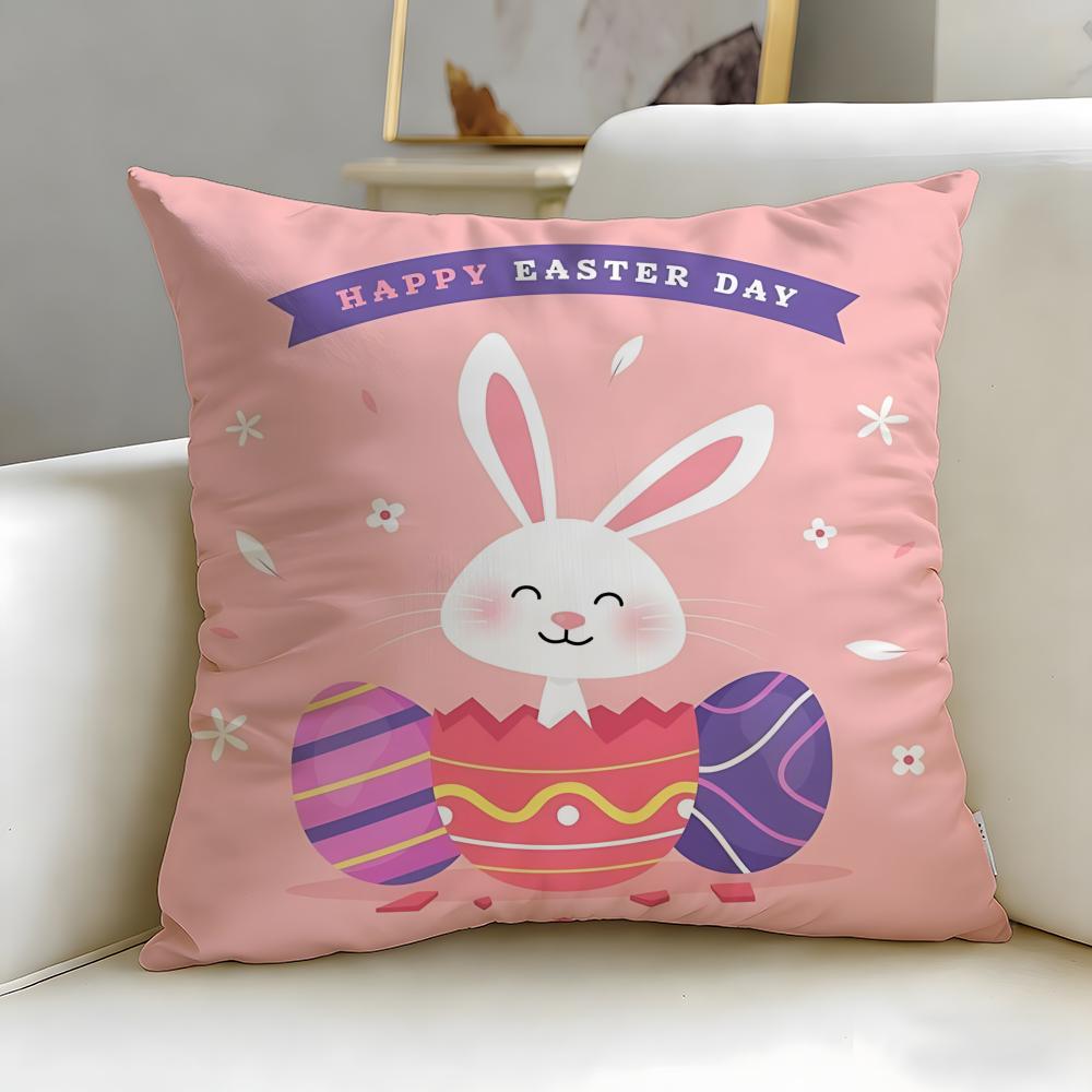 Holiday Easter Cushion Cover Soft & Easy-Wash Pillow Case – Versatile For Couch, Bed, Travel And Office
