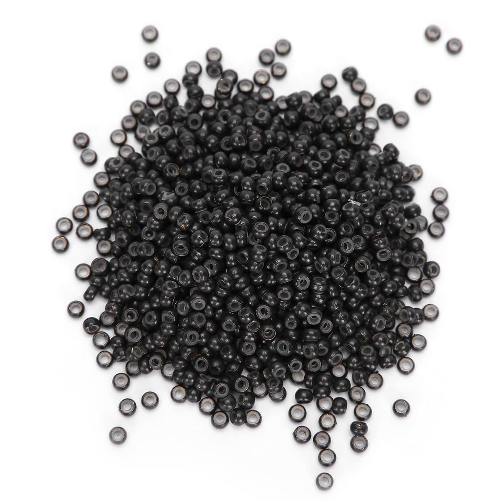 3 Flaschen 3,0 mm Silikon-Mikroglieder, Ringe, Perlen, kleines, komfortables Haarverlängerungswerkzeug (1#/3#/5#)