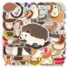 Hedgehog Graffiti Cartoon Stickers - 50 Cute, Waterproof Animal Designs for DIY Projects