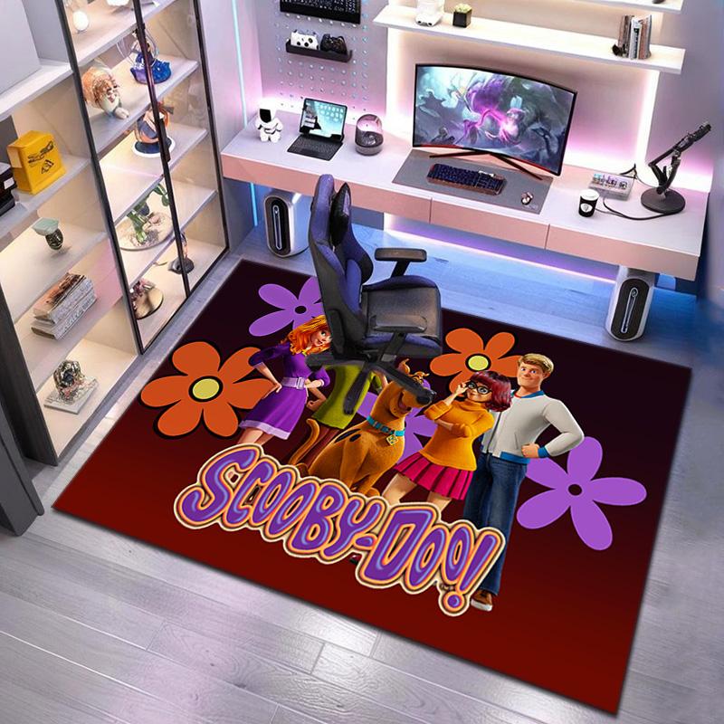 Halloween Cartoon Comedy Adventure Movie Scooby-Doo Carpet Is Suitable for Living Room and Bedroom Doormats Office Balcony Decorative Carpet V4