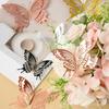 12 Pièces Décoration Murale Papillon Autocollant Papillons Creux 3D pour Gâteau d'Anniversaire Toppers Cupcake Amovible Art Mural DIY pour Chambre Bureau Chambre à Coucher