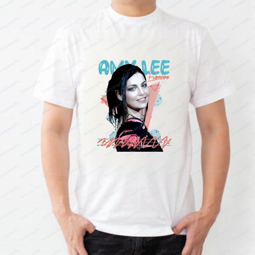 Retro Music Amy Lee Band Sportive Loose Tshirt Summer Trend Shortsleeved Suitable for Both Unisex and WoUnisex Large Size Tshirt