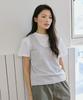 Peulob Scallop Knit Top Light Gray