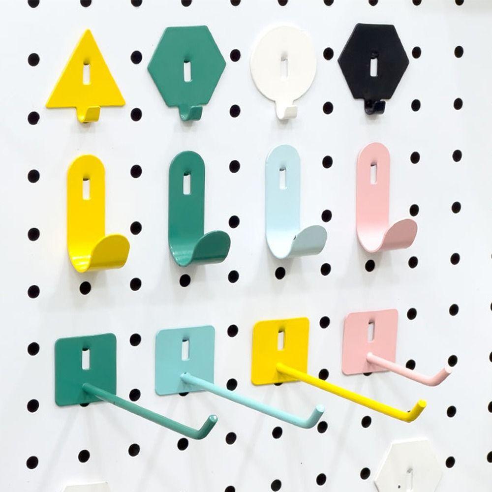 5pcs/set Display Hooks Single Line Hook Multi-function Hole Board Hook Holder Slatwall Hook